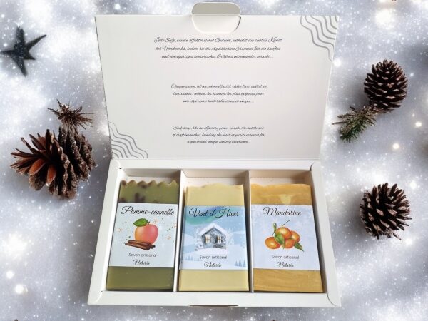 Coffret cadeau - 3 savons collection d'Hiver