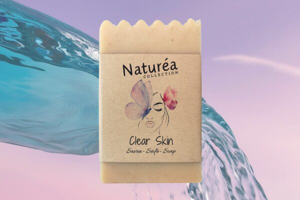 Savon naturel Clear Skin - savon purifiant surgras au huiles végétales BIO - Savonnerie Naturéa - Suisse - Fabriqué artisanalement à Montmagny